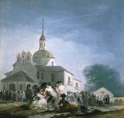 Francisco de Goya La ermita de San Isidro el dia de la fiesta oil
